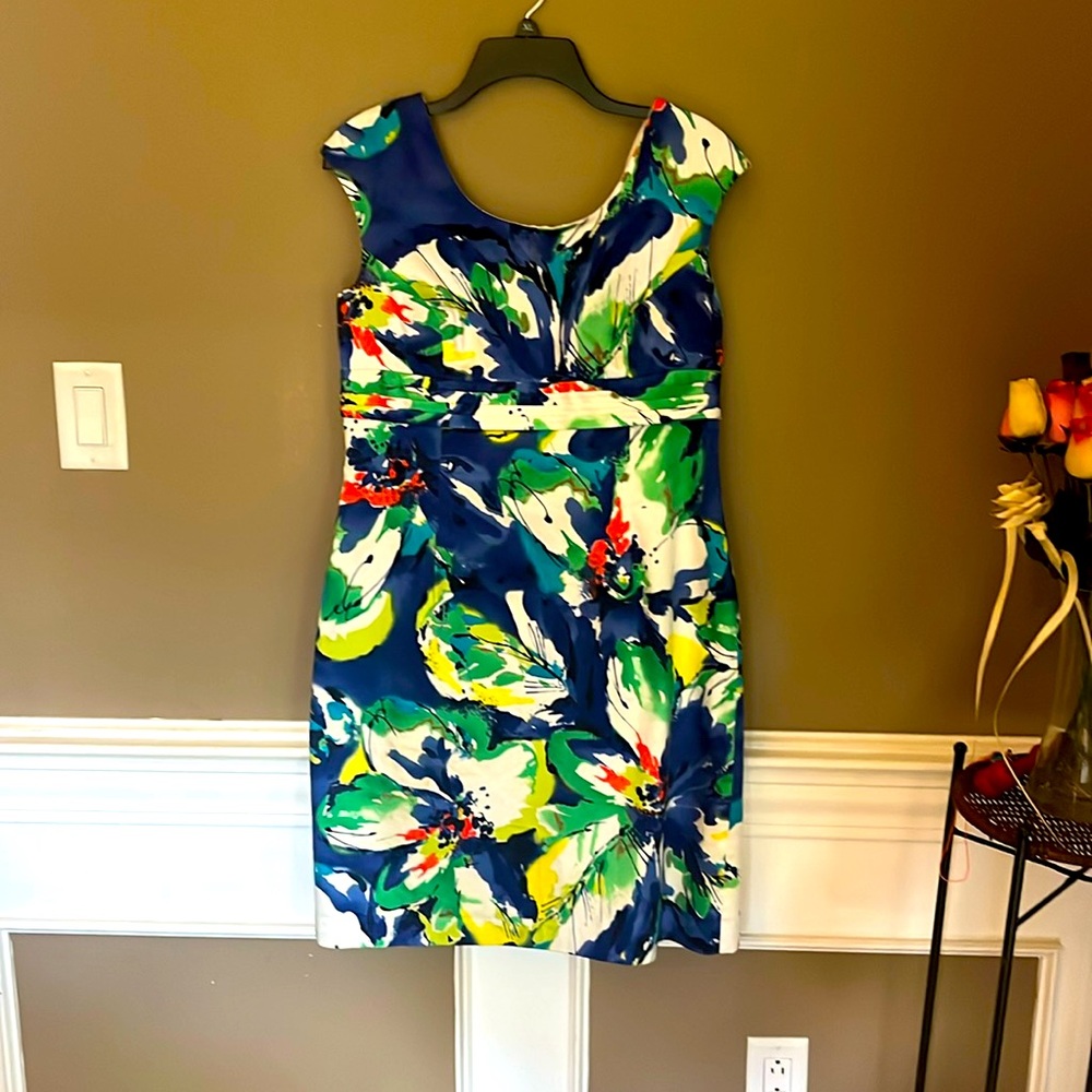 Watercolor Floral Print Dress